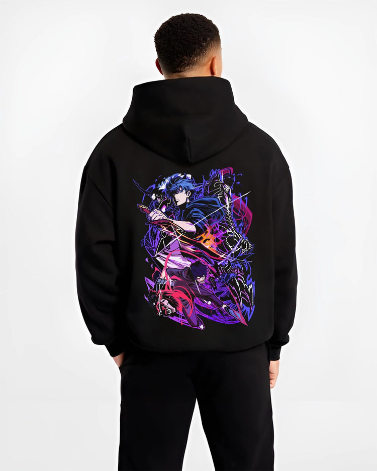 Jinwoo Sung Shadow Monarch Solo Leveling Black Hoodie